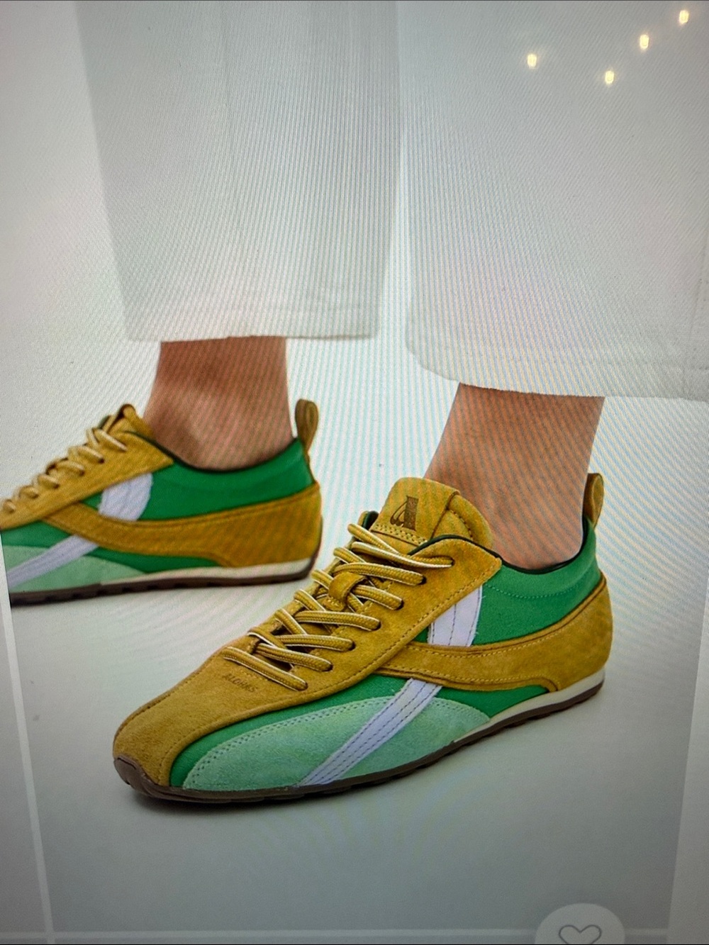 NIB ALOHAS TB.304 Colorblock Low-Top Sneakers in Green, Yellow & Lavender